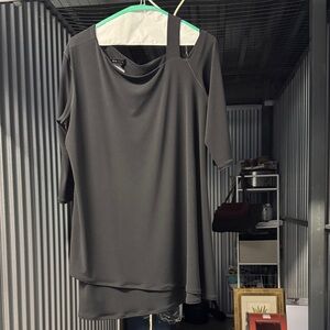 Eva Varro Charcoal Asymmetrical Top